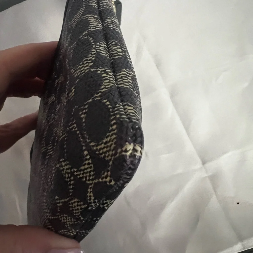 Coach Purple Signature Jacquard Wristlet